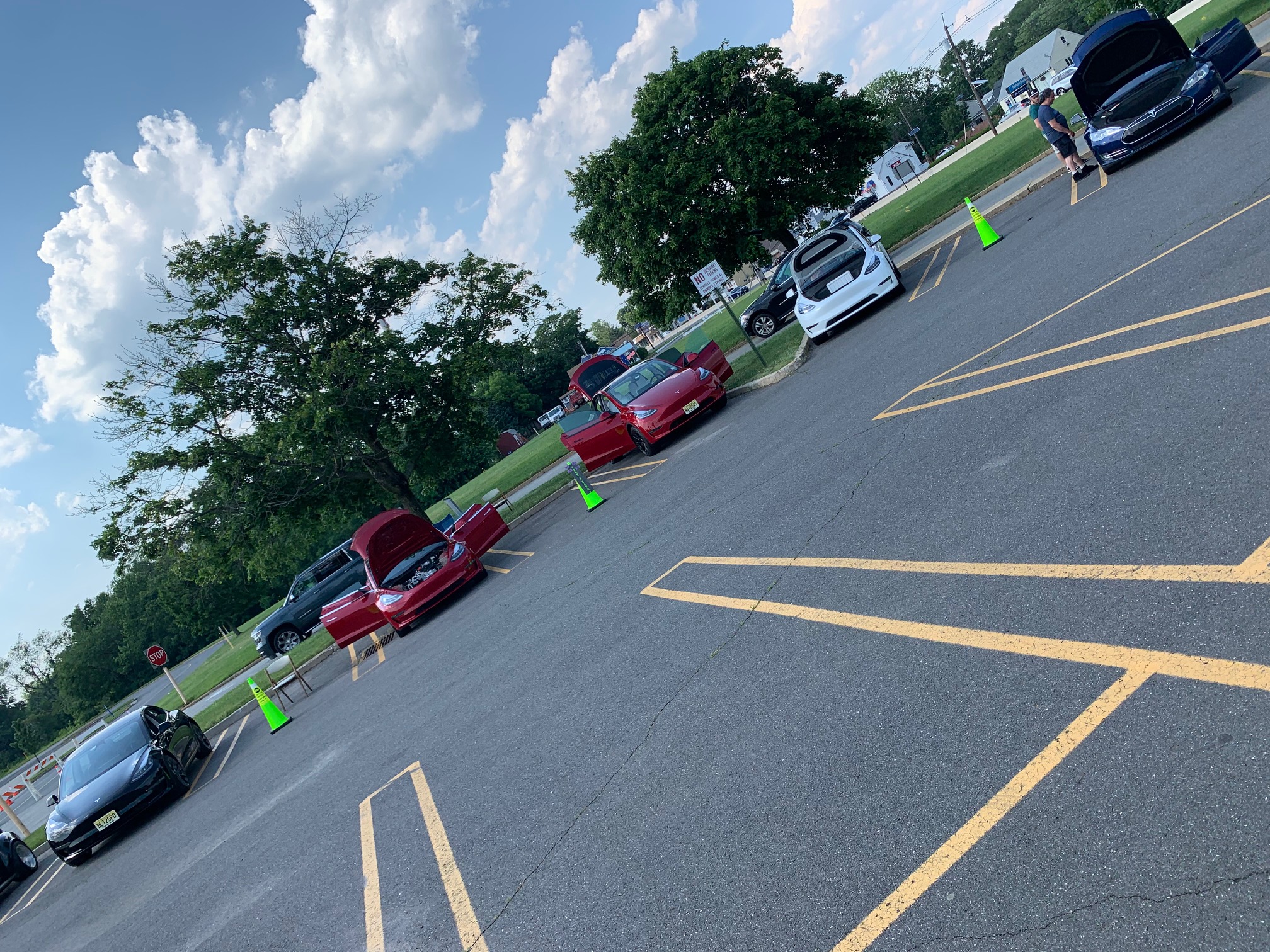 No fooling around, we had 6 Tesla's, The Charge Up NJ Incentive from 2020 gave out $5000 to 6914 Electric Vehicles and 84% of them were Tesla's,  So, There are a lot of Tesla's around!